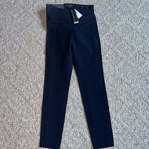 Womens Banana Republic Devon Ankle Legging Pants Side Zip Closure Sz 0 Navy NWT